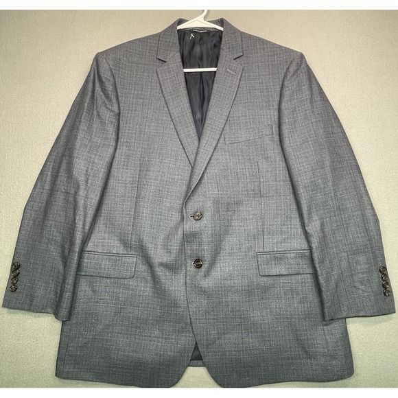 Lauren Ralph Lauren Other - Ralph Lauren Silk Blazer Jacket 46R Wool Blue Plaid Single Breasted Vented EUC